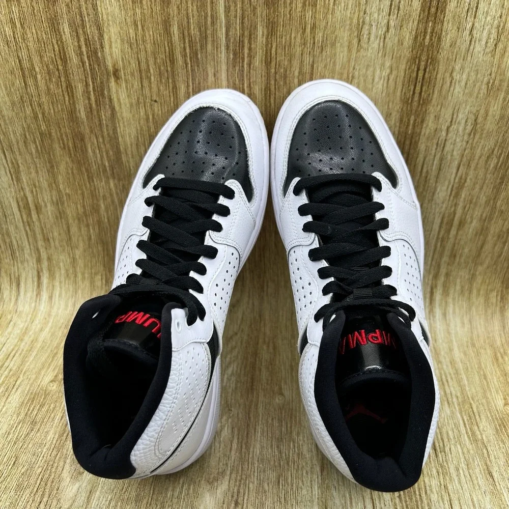 Jordan Access Men's Size‎ 7 White Black University Red AR3762-101 Mid Top Shoes